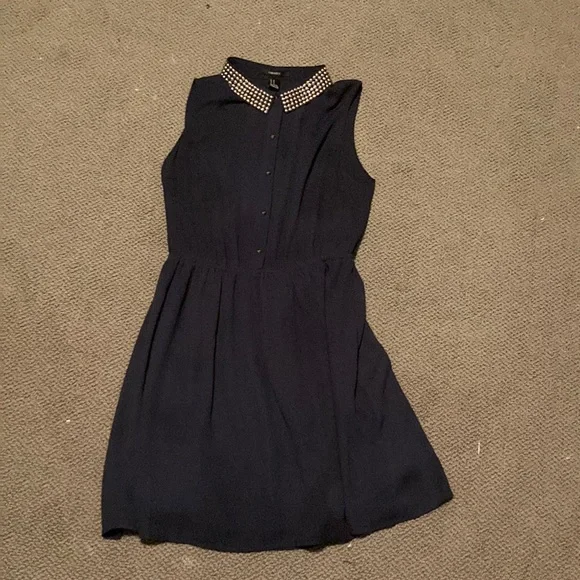 Forever 21 | Dresses | Forever 2 Studded Navy Blue Dress | Poshmark